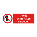 Afval achterlaten verboden