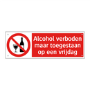 Alcohol verboden maar toegestaan op een vrijdag