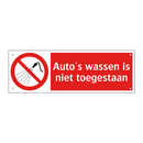 Auto's wassen is niet toegestaan