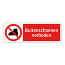 Buitenschoenen verboden