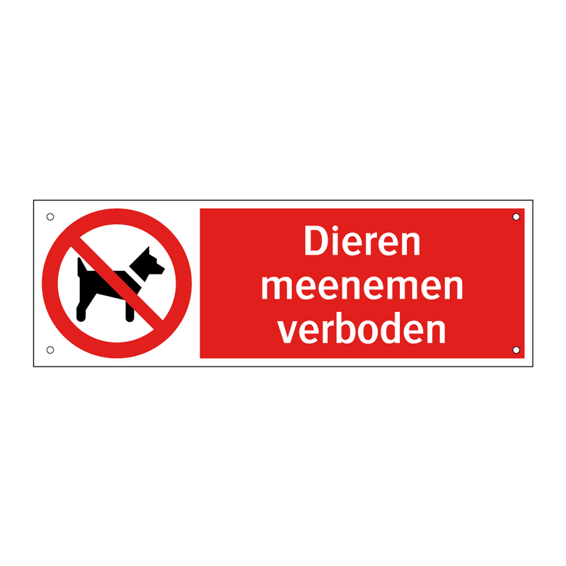 Dieren meenemen verboden