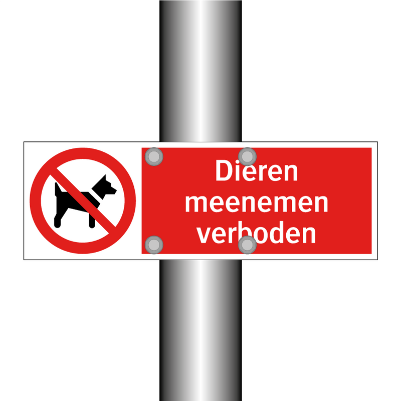Dieren meenemen verboden