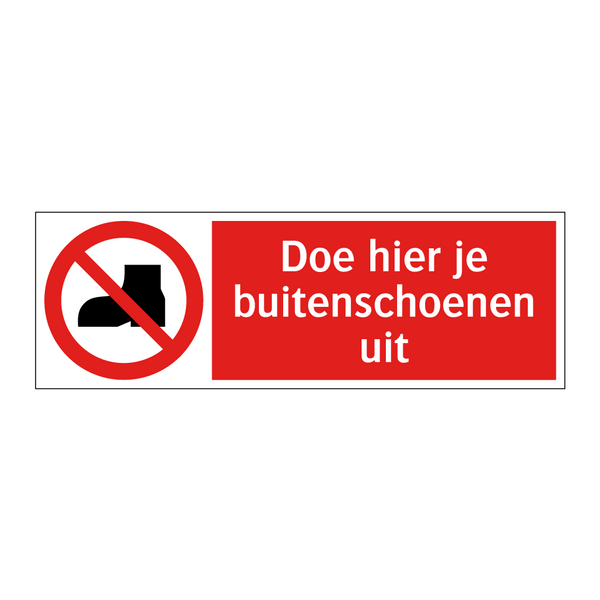 Doe hier je buitenschoenen uit