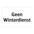 Geen Winterdienst