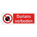 Durians verboden