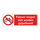 Fietsen mogen niet worden geparkeerd