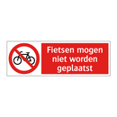 Fietsen mogen niet worden geplaatst