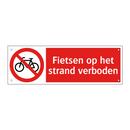 Fietsen op het strand verboden