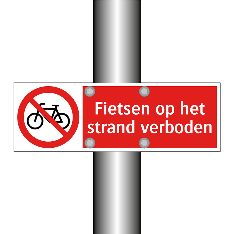 Fietsen op het strand verboden