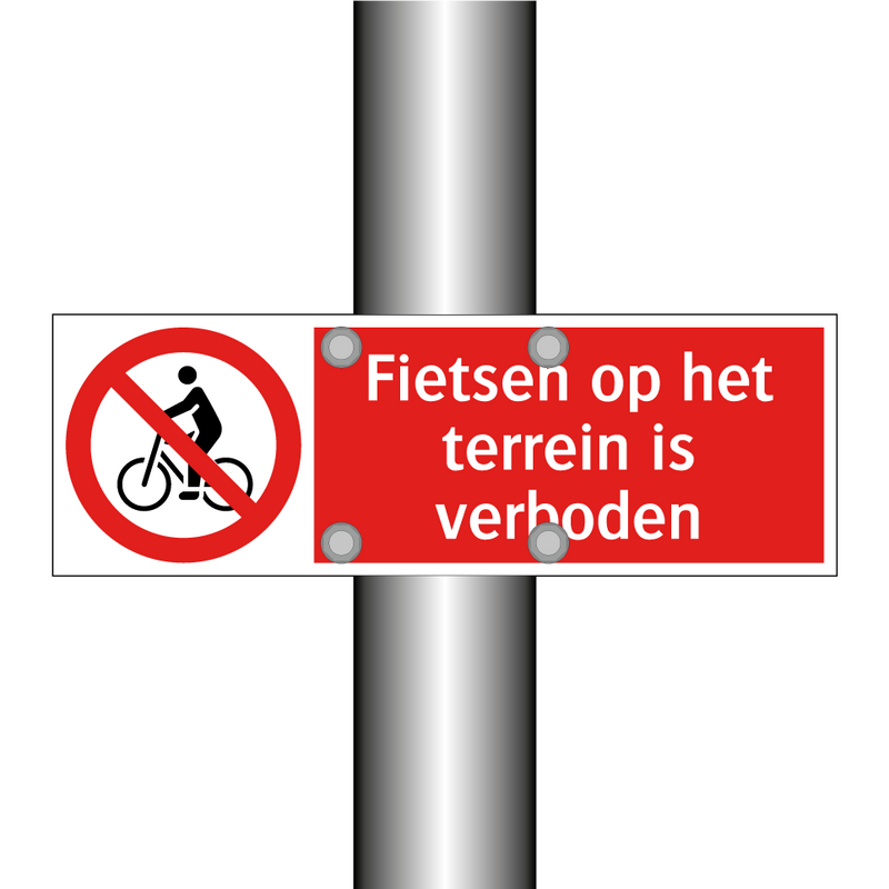 Fietsen op het terrein is verboden