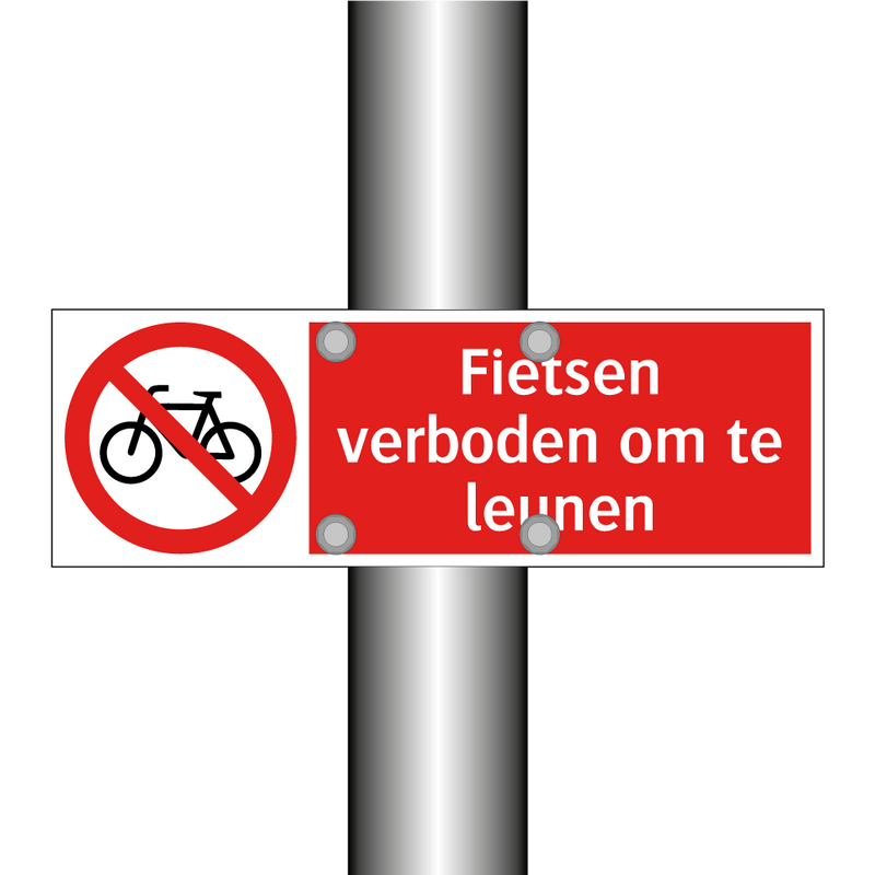 Fietsen verboden om te leunen