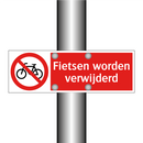 Fietsen worden verwijderd