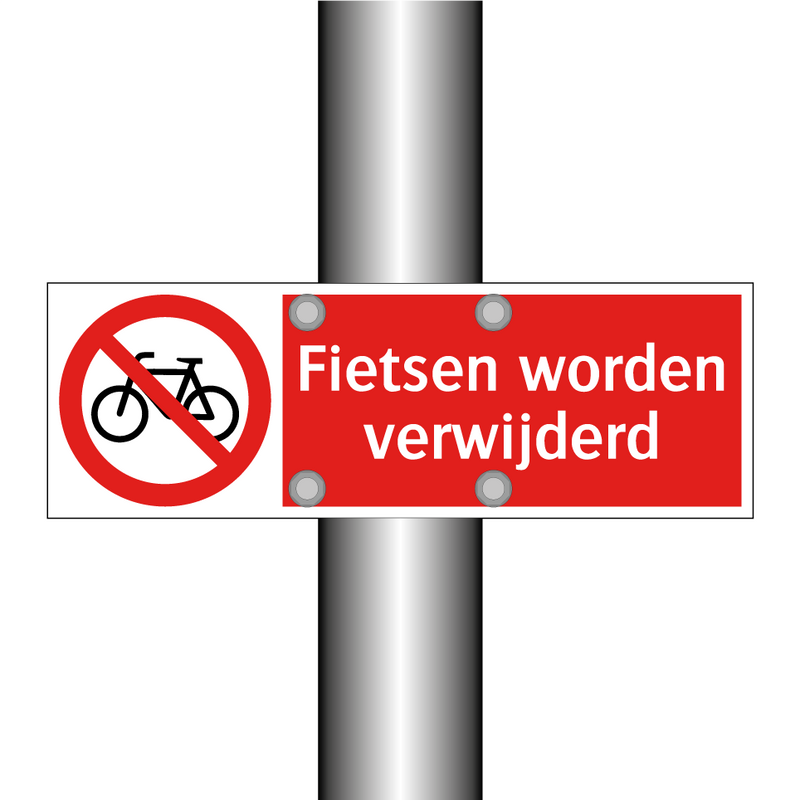 Fietsen worden verwijderd