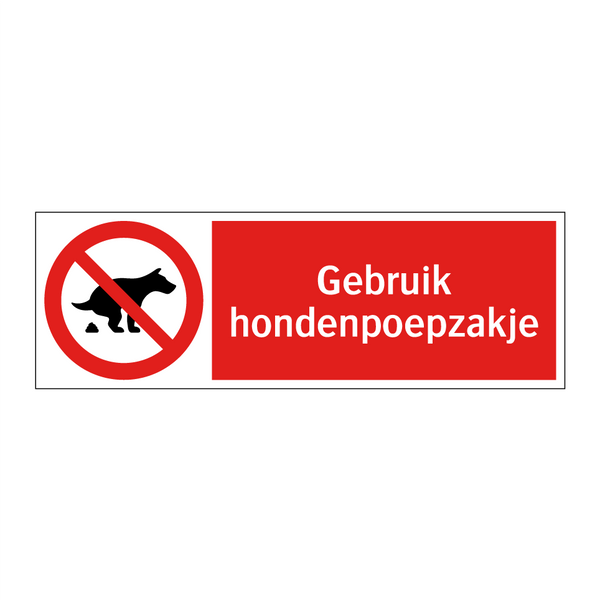 Gebruik hondenpoepzakje