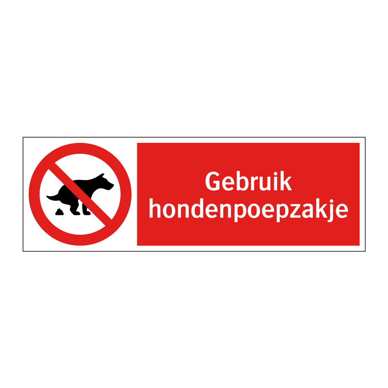 Gebruik hondenpoepzakje