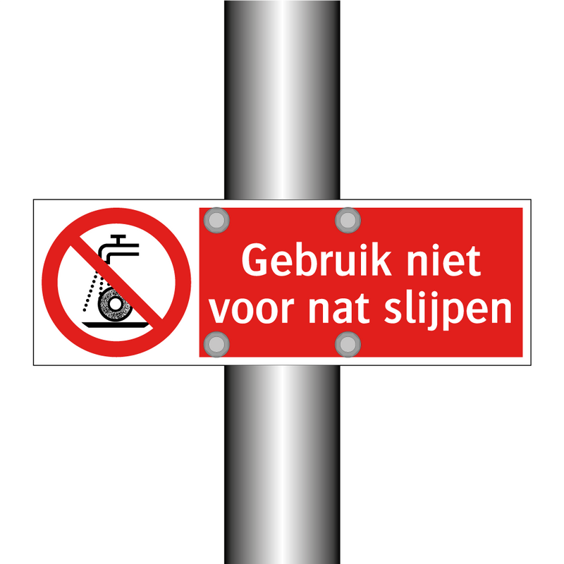 Gebruik niet voor nat slijpen