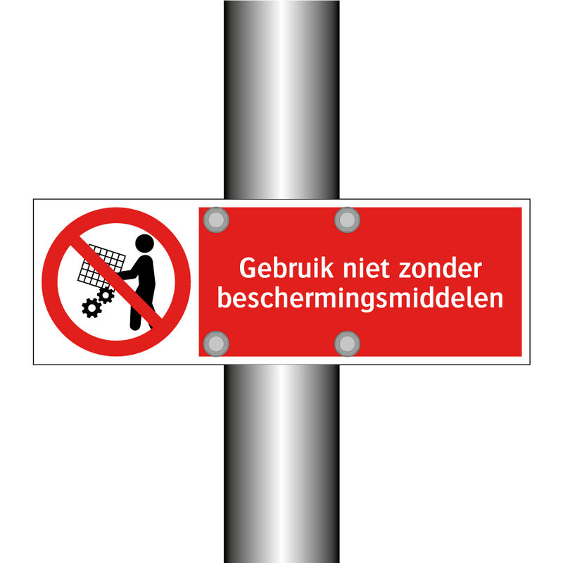 Gebruik niet zonder beschermingsmiddelen