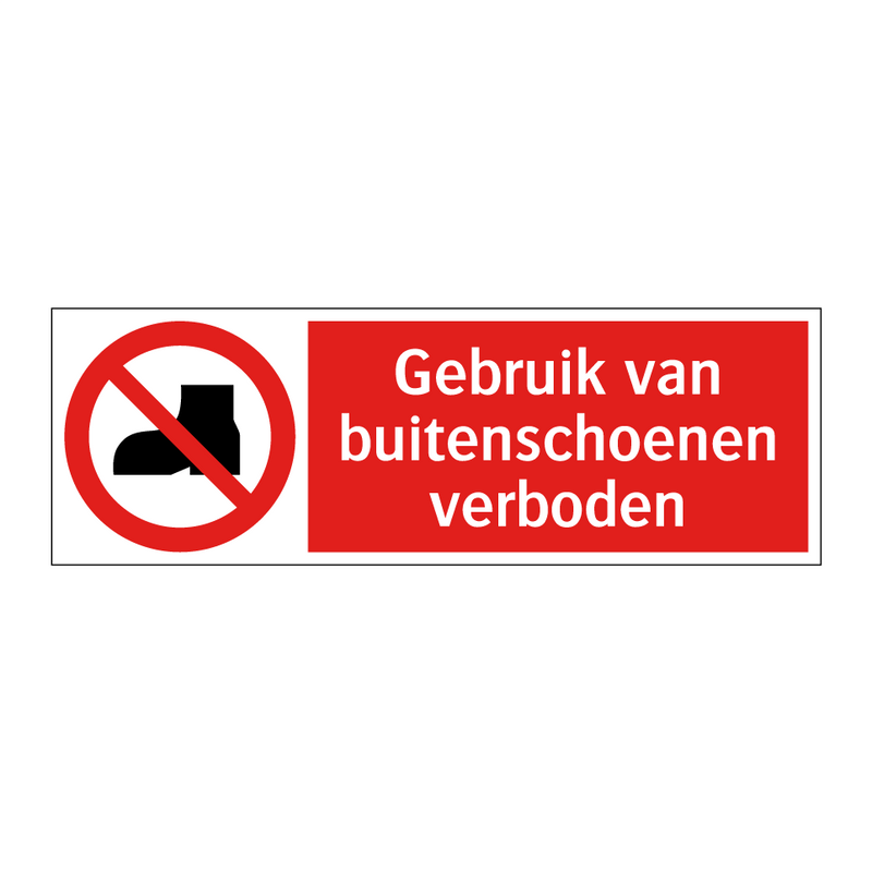 Gebruik van buitenschoenen verboden