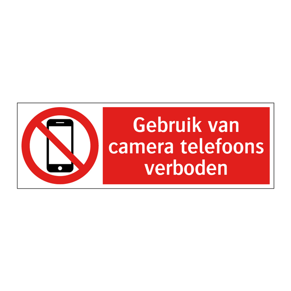 Gebruik van camera telefoons verboden