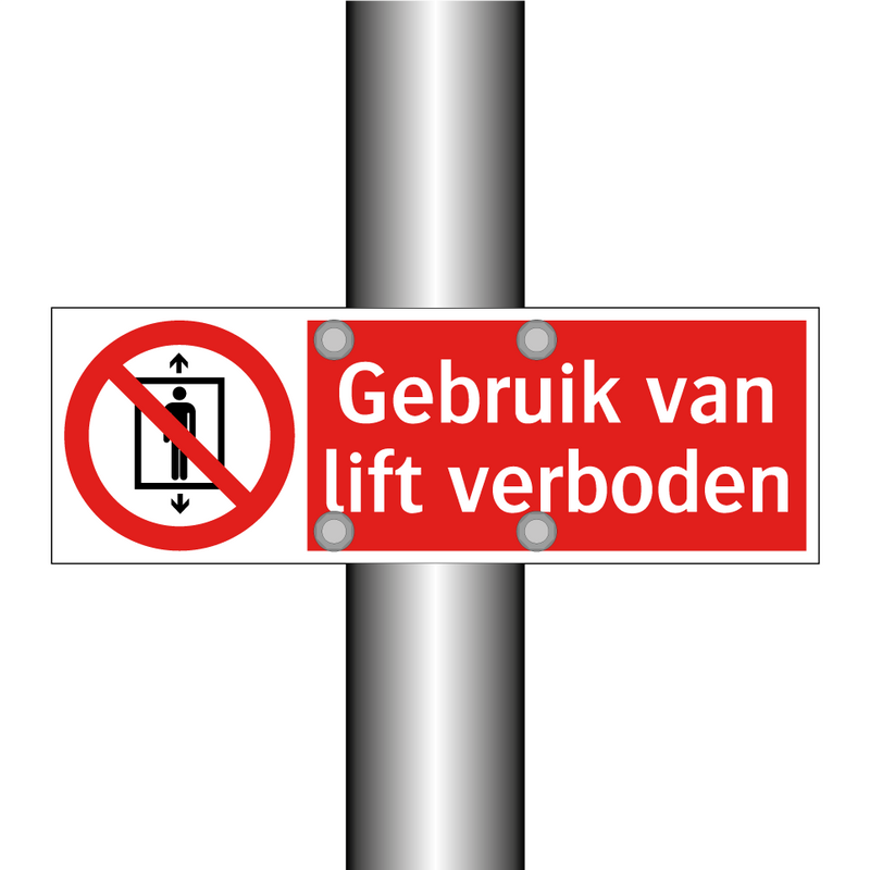 Gebruik van lift verboden