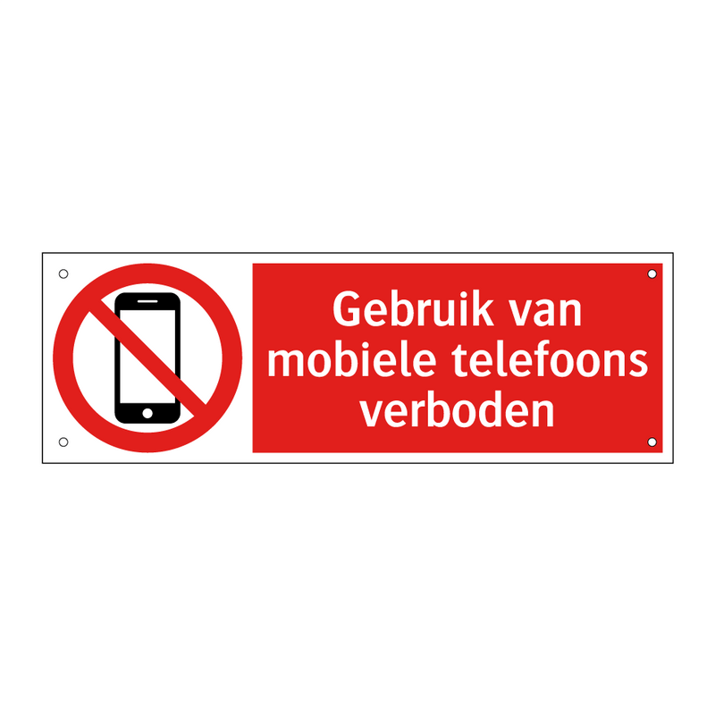 Gebruik van mobiele telefoons verboden