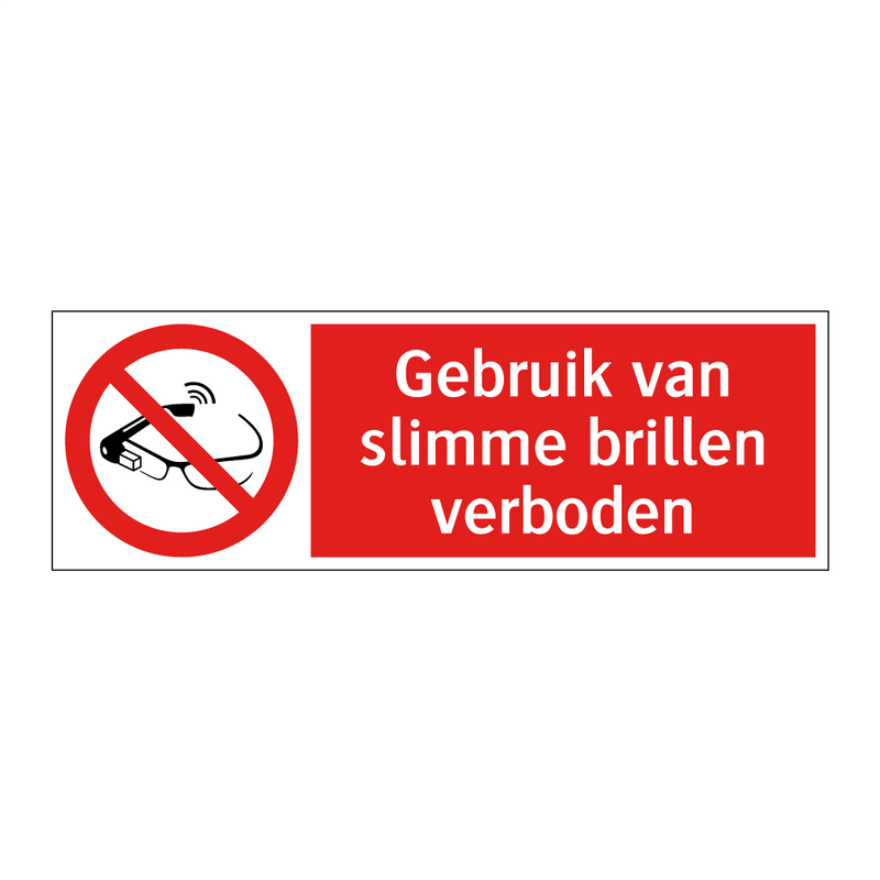 Gebruik van slimme brillen verboden