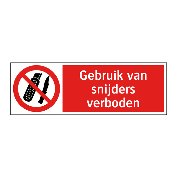 Gebruik van snijders verboden