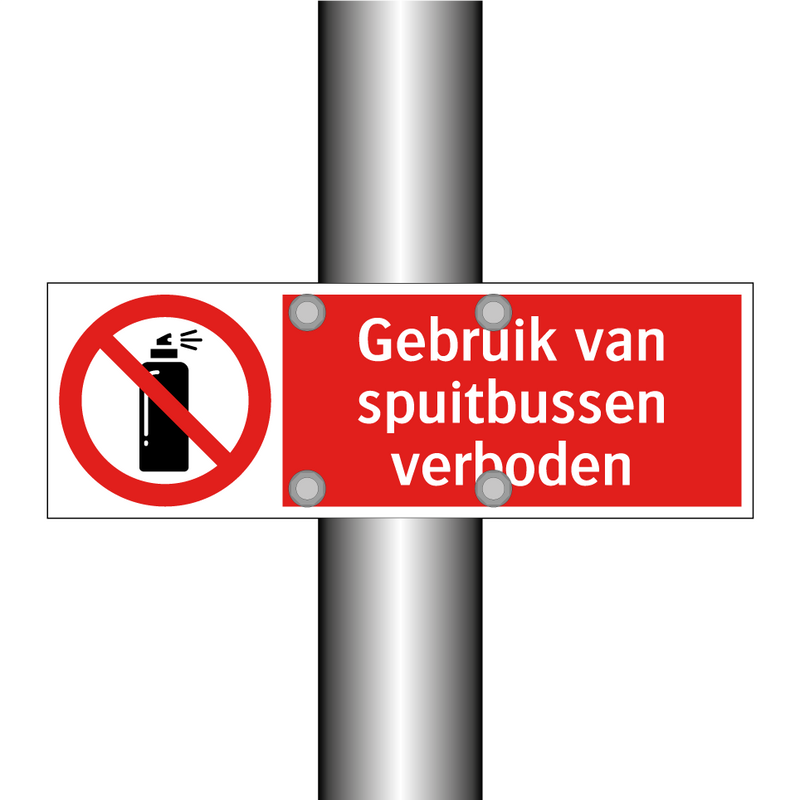 Gebruik van spuitbussen verboden