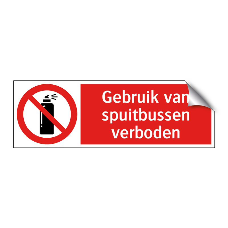 Gebruik van spuitbussen verboden