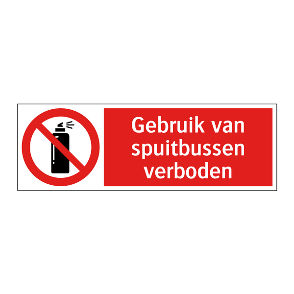 Gebruik van spuitbussen verboden