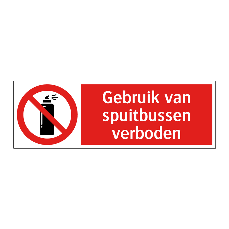 Gebruik van spuitbussen verboden