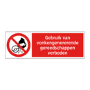 Gebruik van vonkengenererende gereedschappen verboden