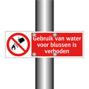 Gebruik van water voor blussen is verboden