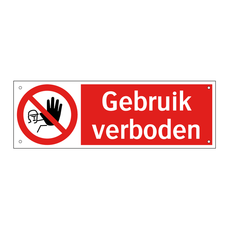 Gebruik verboden