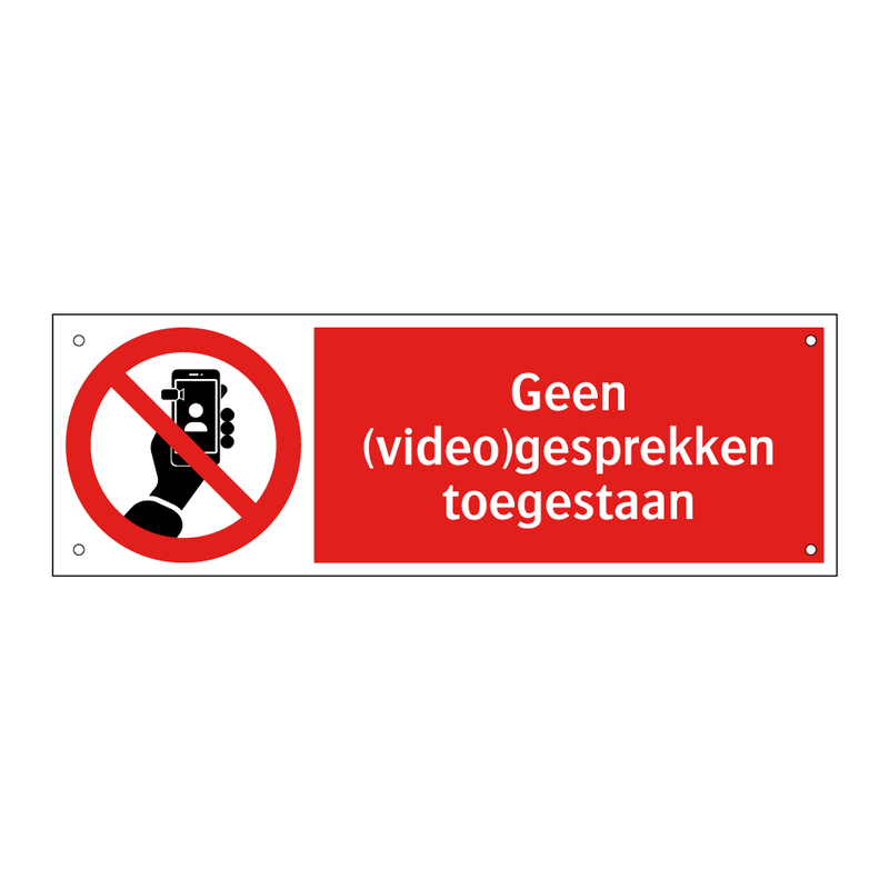 Geen (video)gesprekken toegestaan