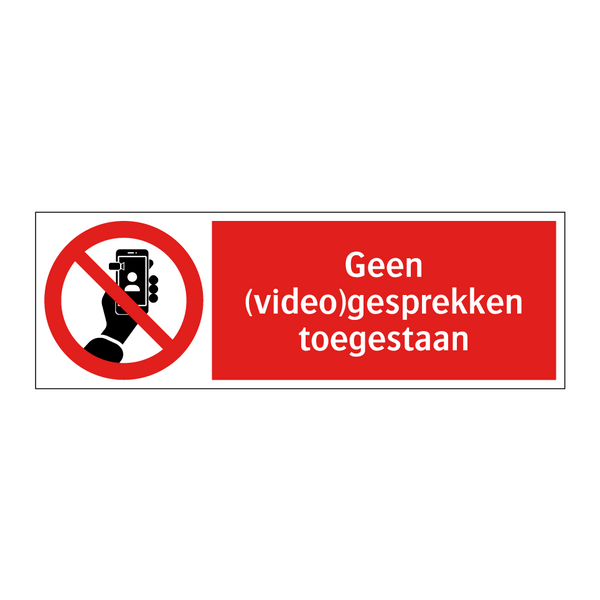 Geen (video)gesprekken toegestaan