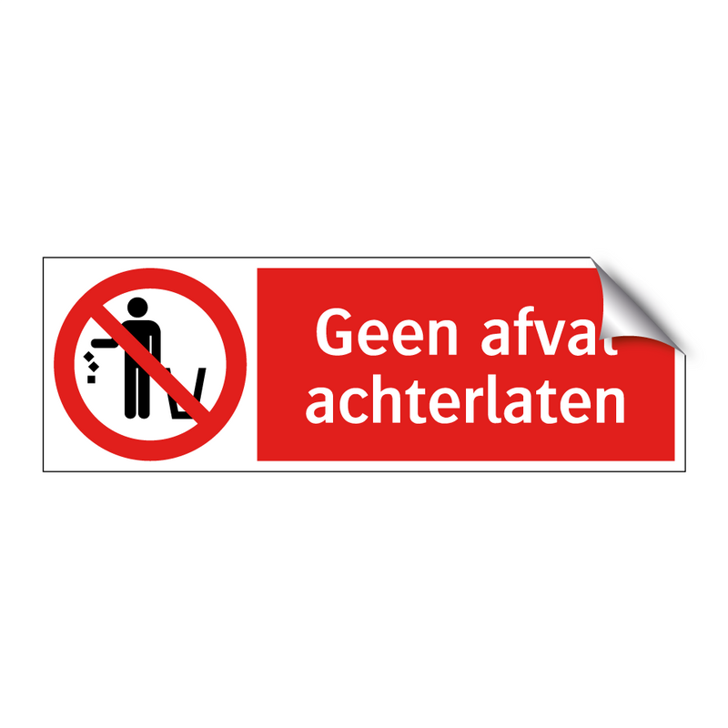 Geen afval achterlaten
