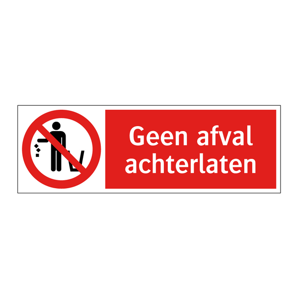 Geen afval achterlaten
