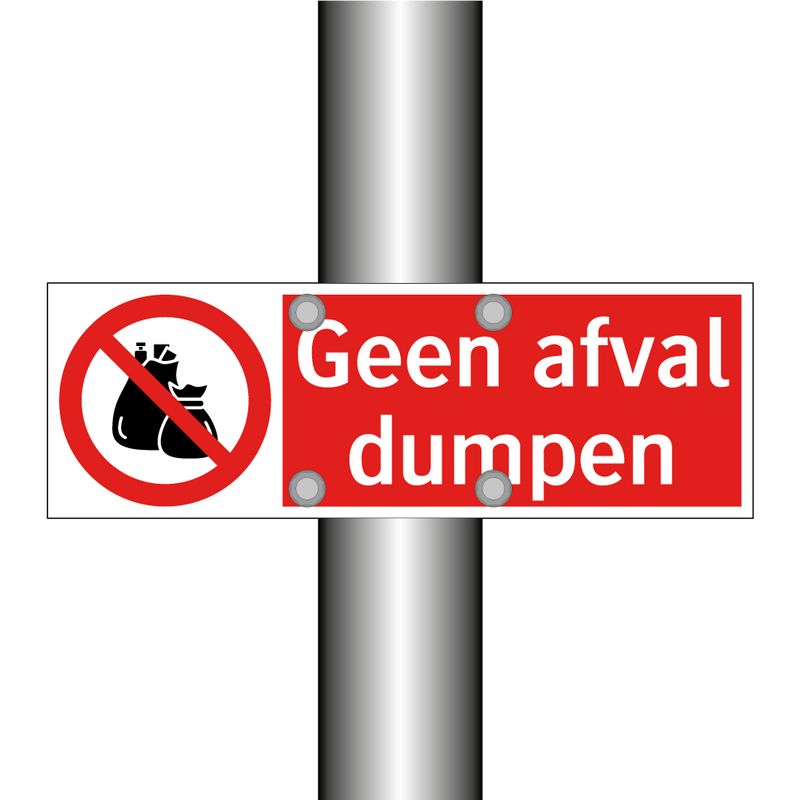 Geen afval dumpen
