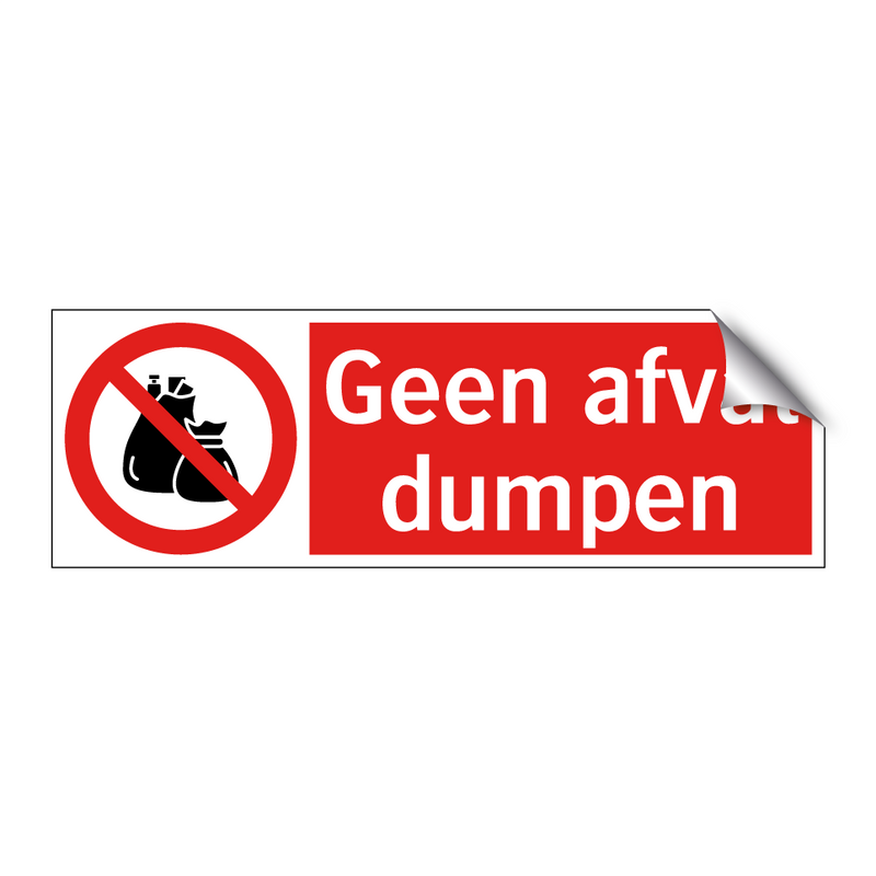 Geen afval dumpen