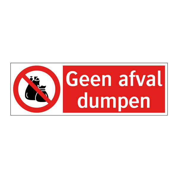 Geen afval dumpen