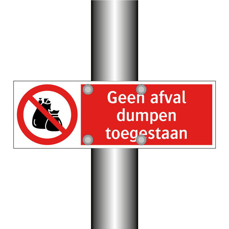 Geen afval dumpen toegestaan