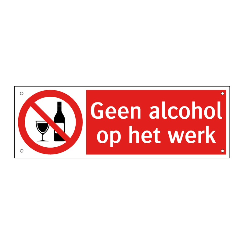 Geen alcohol op het werk