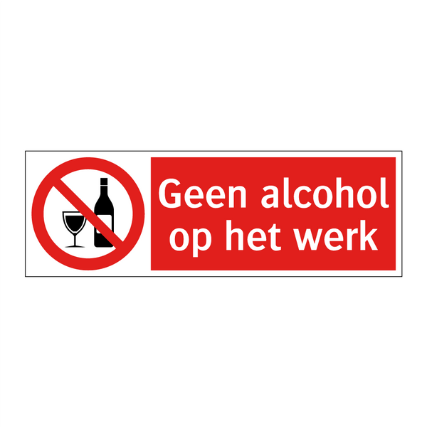 Geen alcohol op het werk