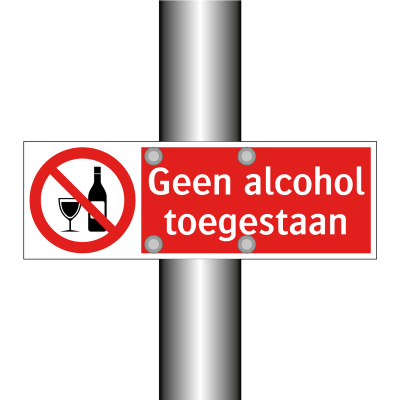 Geen alcohol toegestaan