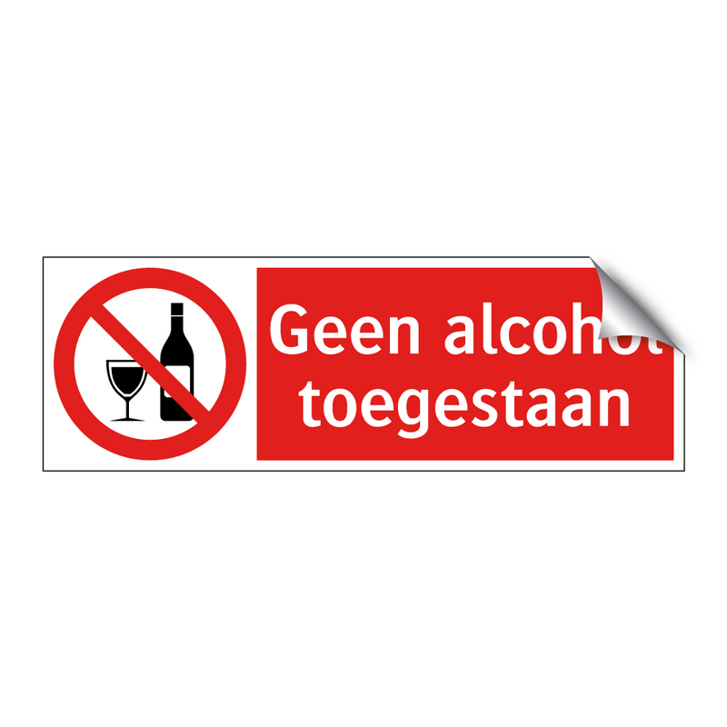 Geen alcohol toegestaan