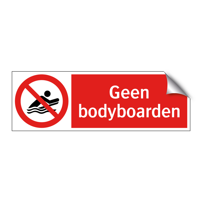 Geen bodyboarden