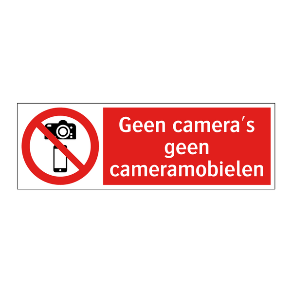 Geen camera's geen cameramobielen