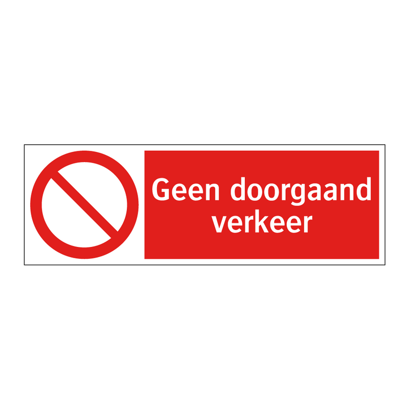 Geen doorgaand verkeer