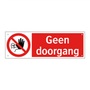 Geen doorgang